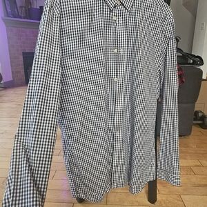 H&M Monochrome Checkered Slim Fit Shirt
